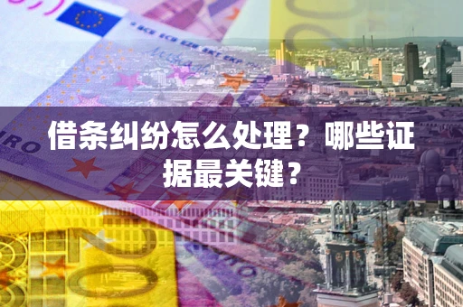 武汉借条纠纷怎么处理？哪些证据最关键？