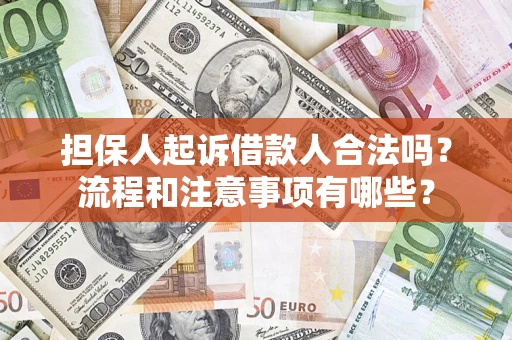 武汉担保人起诉借款人合法吗？流程和注意事项有哪些？