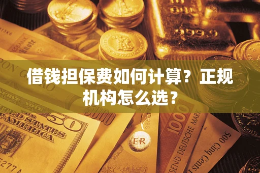 武汉借钱担保费如何计算？正规机构怎么选？
