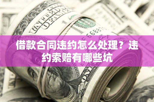 武汉借款合同违约怎么处理？违约索赔有哪些坑