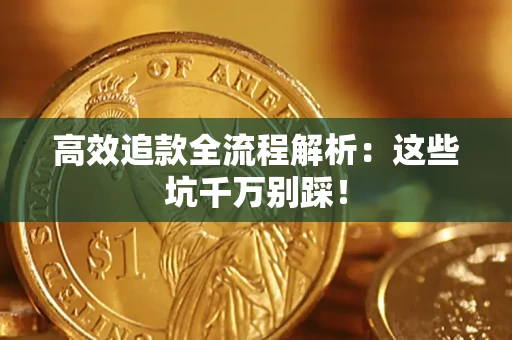 武汉高效追款全流程解析：这些坑千万别踩！