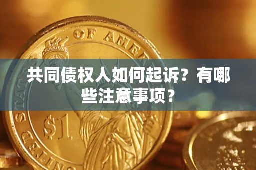 武汉共同债权人如何起诉？有哪些注意事项？