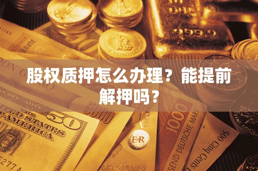 武汉股权质押怎么办理？能提前解押吗？